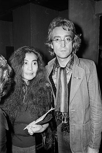 John Lennon and Yoko Ono arrive at the re-opening of the Copacabana nightclub and disco. It was also an Andy Warhol party.SN 1280-2